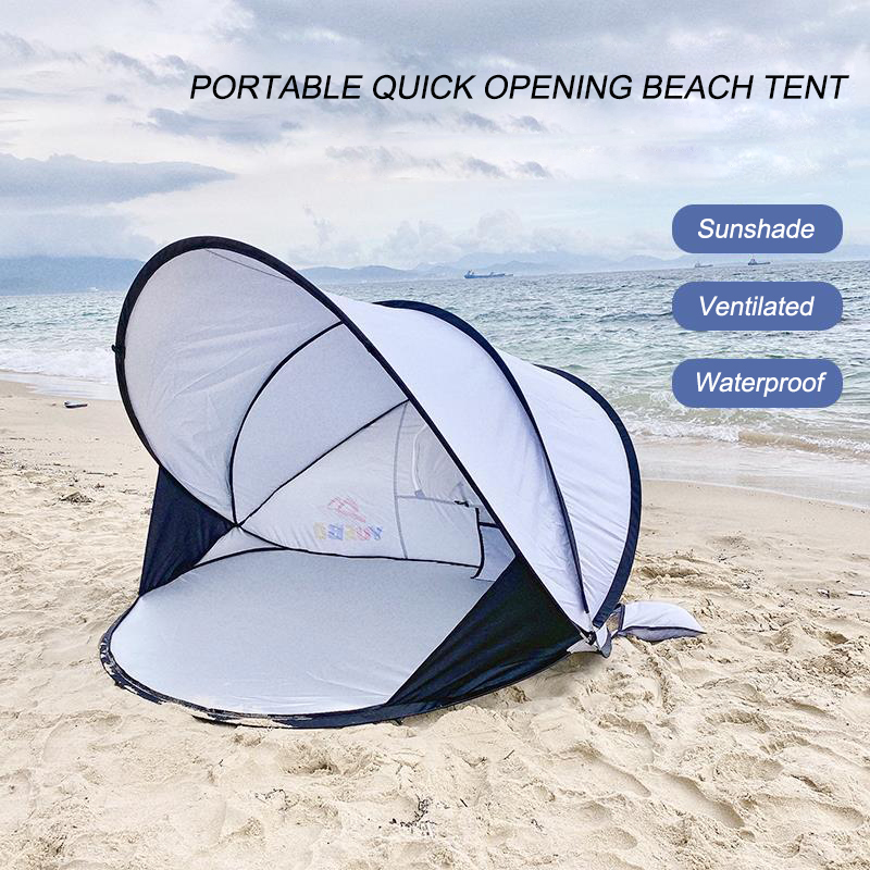 Cheap Goat Tents Seaside Automatic Tent 3 4 Person Camping Tent Beach Easy Instant Setup Portable Backpacking for Sun Shelter UV Protection   